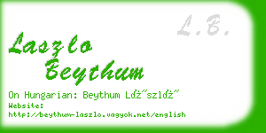 laszlo beythum business card